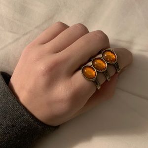 3-banded jeweled ring